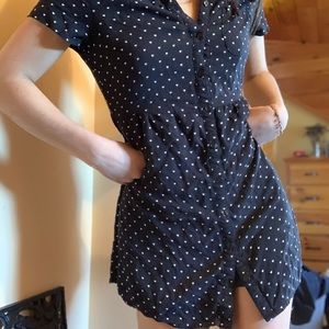 Hearts, black and white dress